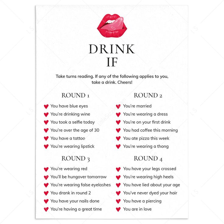 a valentine's day card with the words drink if