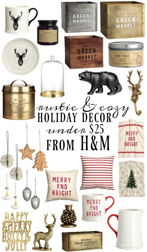 holiday decor from h & m is featured in this ad for the department of home improvement