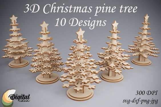 Laser Cut Christmas Ideas Christmas Pine Tree, 3d Christmas Tree, Christmas Tree Stand, 3d Christmas, Glitter Background, Jingle All The Way, Birthday Background, Laser Cut Files, Rainbow Pattern