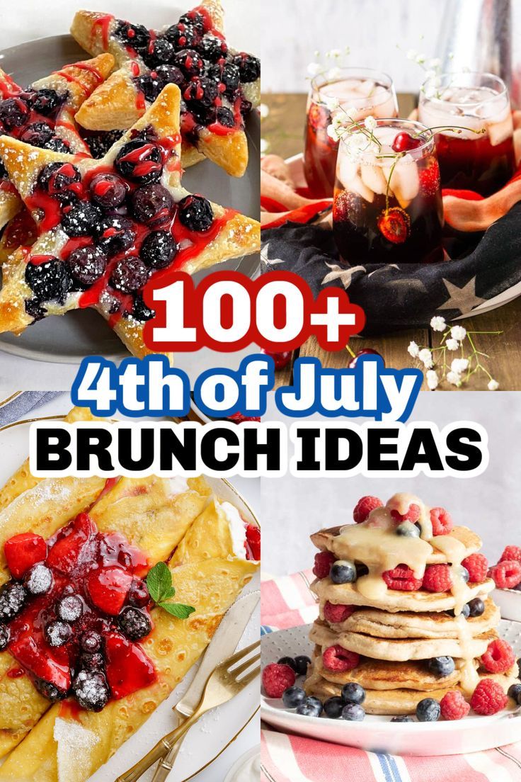 this is an image of the 4th of july brunch ideas