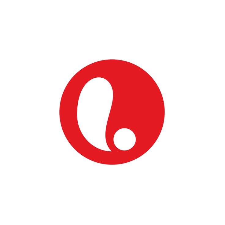 a red and white logo with the letter o