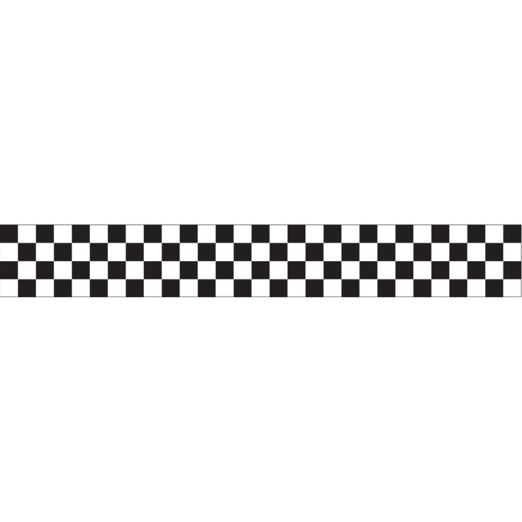 a black and white checkered ribbon on a white background