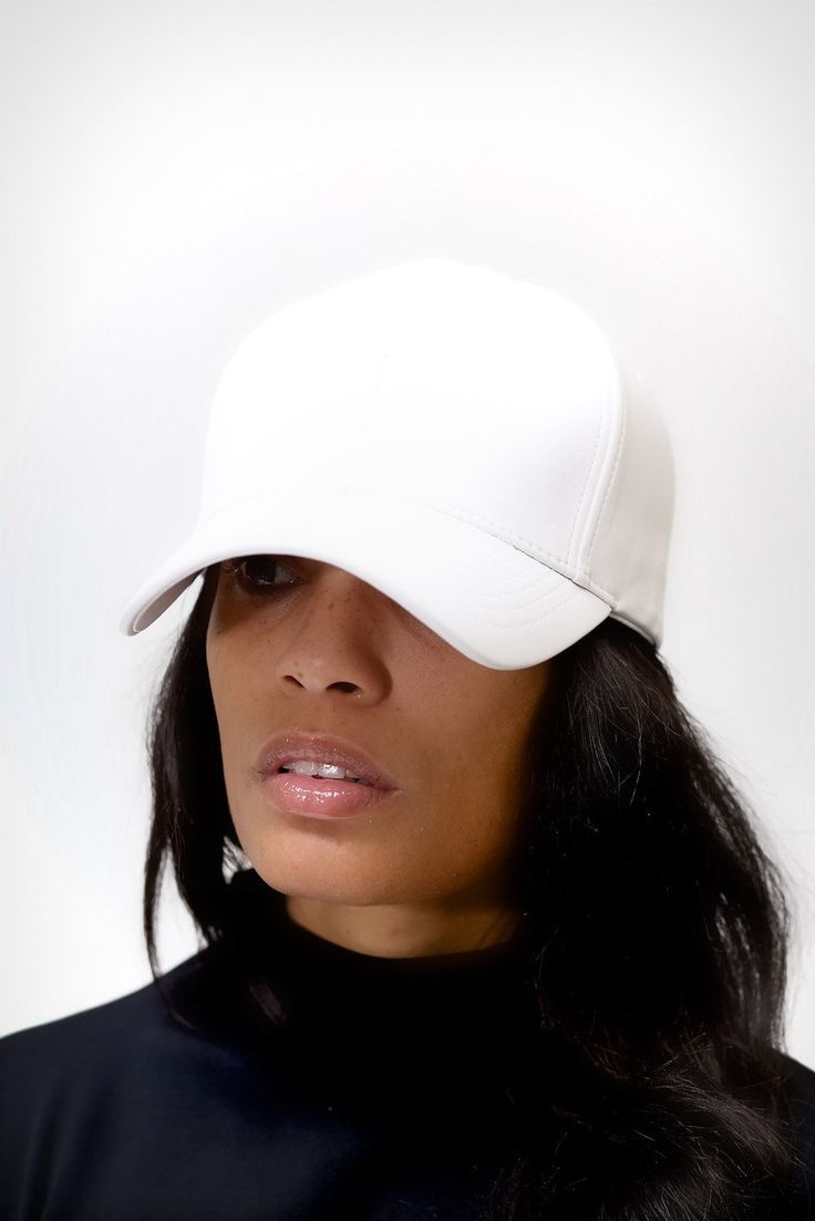 Not your everyday cap for not your everyday kinda person. These vegan caps are fabulous and flirty to bring the final touch on exactly what you need for a fly casual look or topping off that high-fashionably chic look on those nights you go out and hit the town. vegan leather cap Material: 100% Faux Leather Care: Hand Wash Only MEASUREMENTS. Fitting: Velcroback Head Diameter: Adjustable Brim Style: Curved High Society, Final Touch, Leather Cap, Leather Care, Look On, Go Out, Bra Sizes, Chic Style, Casual Looks