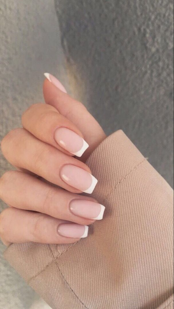 Bridesmaids Nails, French Tip Acrylic Nails, Casual Nails, Her Nails, Work Nails, Neutral Nails, Fire Nails, Classy Nails, Pretty Acrylic Nails