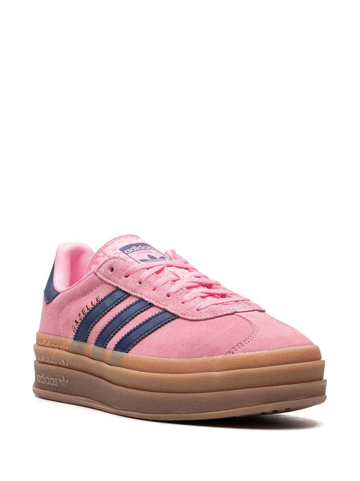 Light Pink Adidas Gazelle, Adidas Gazelle Bold Pink, Pink And Blue Gazelle, Green And Pink Gazelle, Pink Platform Adidas Gazelle, Adidas Bold, Adidas Gazelle Pink, Pink Gazelles, Cute Running Shoes