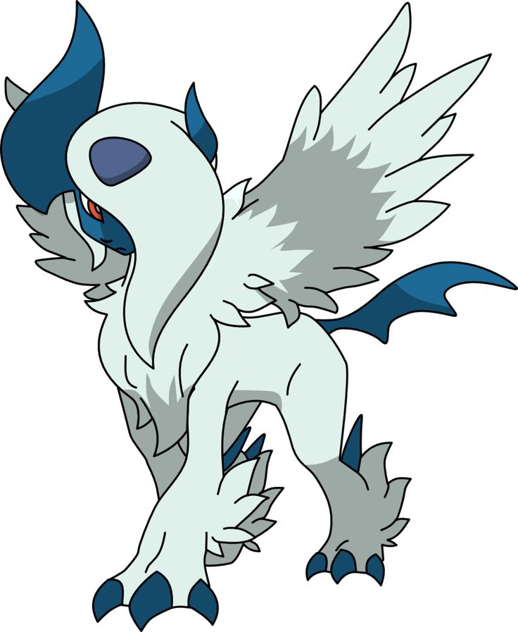 a white and blue pokemon with wings