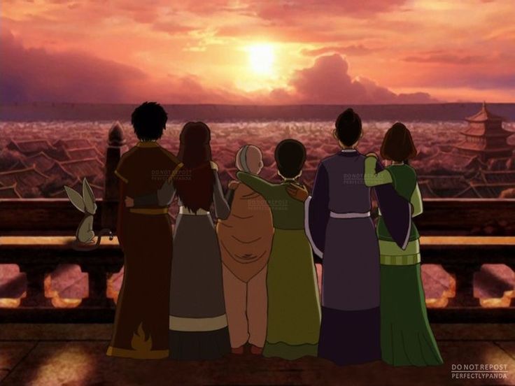 four women looking out at the sunset from an overlook point in disney's princess and the frog prince