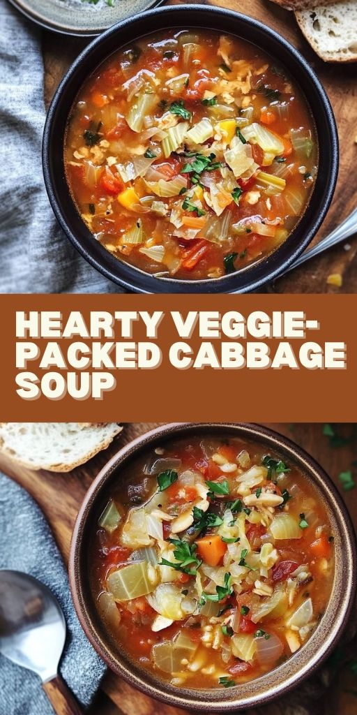 hearty veggie - packed cabbage soup is an easy and healthy meal that's ready in under 30 minutes