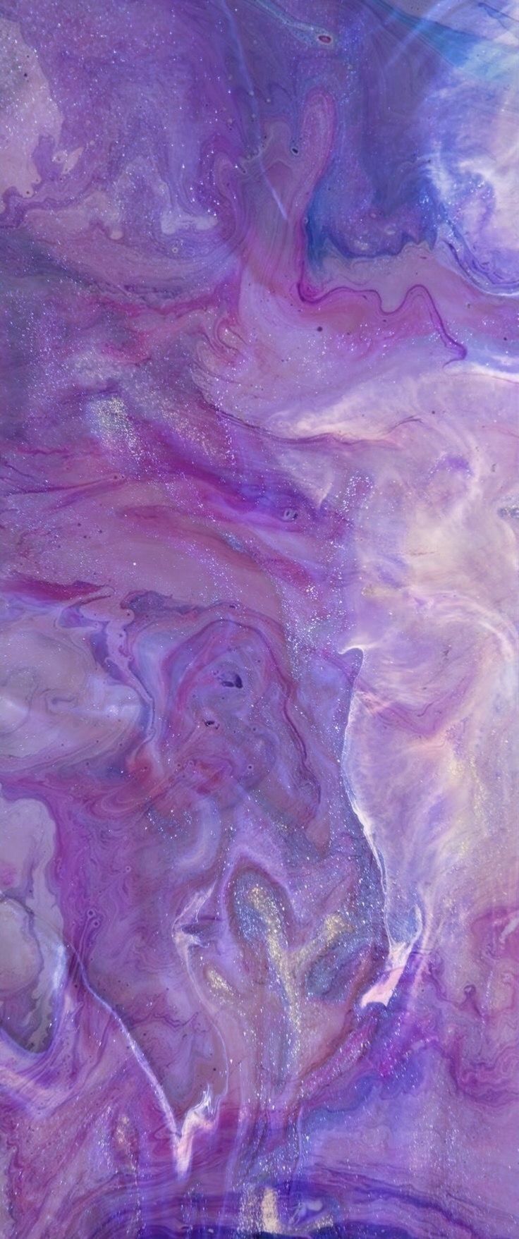 an abstract painting with purple and blue colors