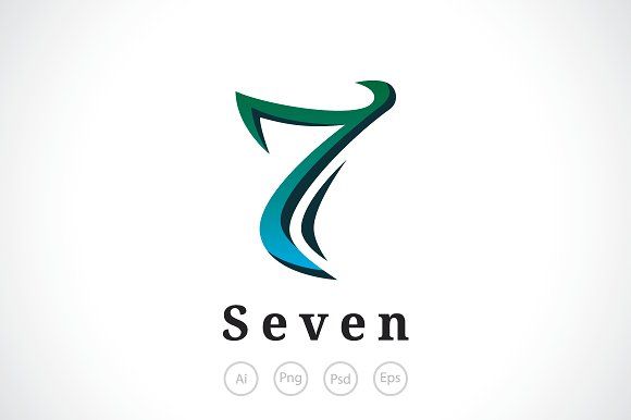 seven seven logo with green and blue colors