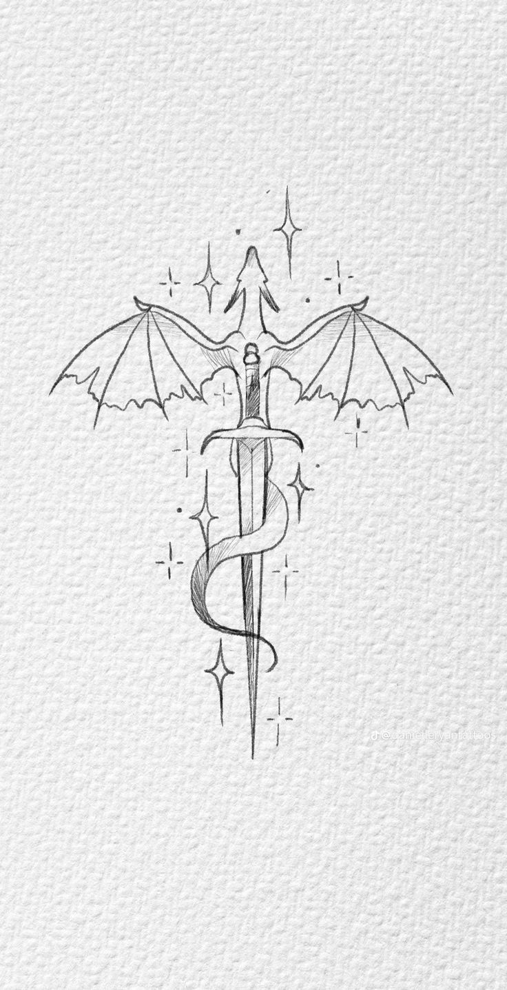 a black and white drawing of a medical symbol