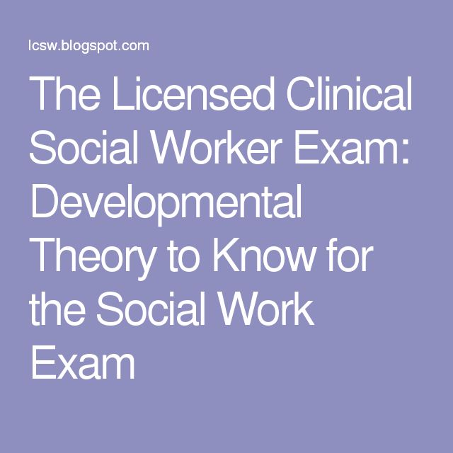 the licensed clinic social worker exam developmental theory to know for the social work exam