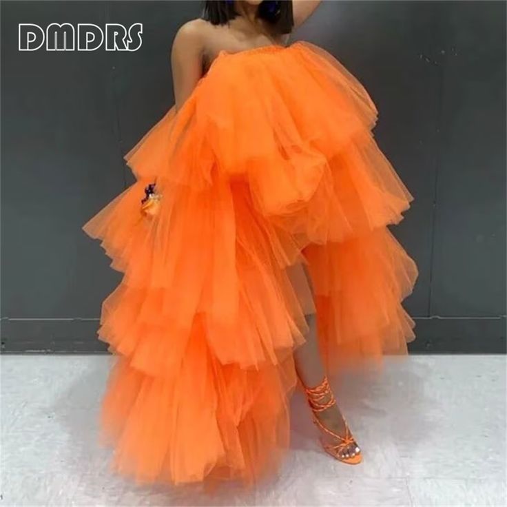 Strapless High Low Tulle Dress Tutu Party Dresses For Women Birthday Photoshoot Prom Gown Tulle Women Birthday Photoshoot, Dresses For Women Birthday, High Low Tulle Dress, Party Dress Birthday, Net Gowns, Tulle Skirt Dress, Tutu Party, Dress High Low, Dress Tutu