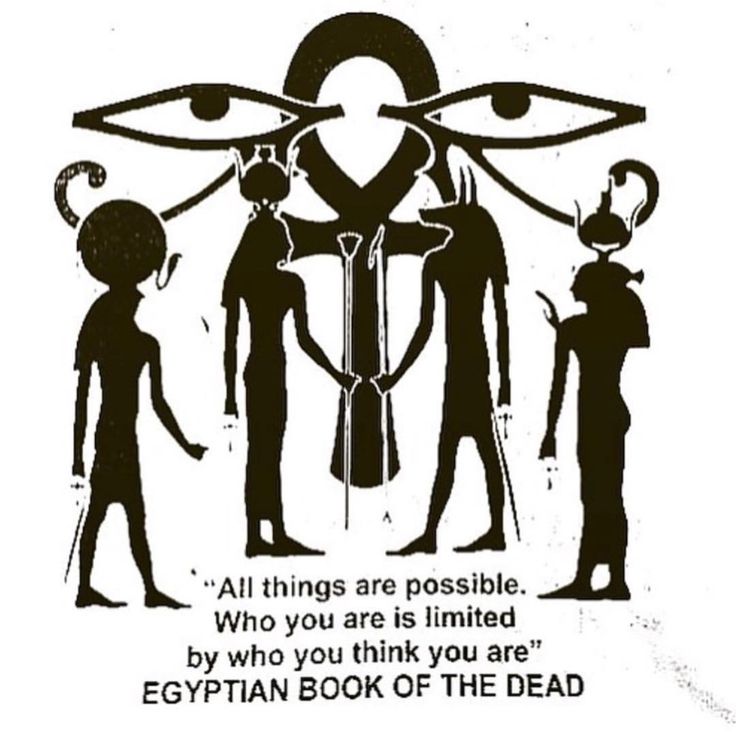 the egyptian book of the dead with an image of three people holding hands and one person standing