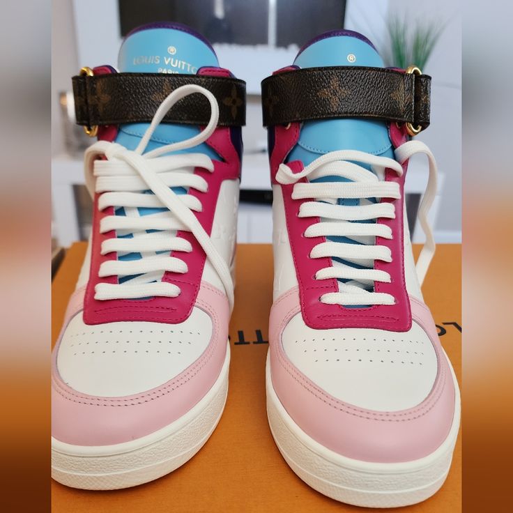 Lv Boombox Sneaker, New In Box With Receipt. Never Been Worn. White And Pink !!Lets See Ur Best Offer!! Lets See, Louis Vuitton Shoes, Womens Shoes Sneakers, Pink White, Promotion, Shoes Sneakers, Louis Vuitton, Women Shoes, Sneakers