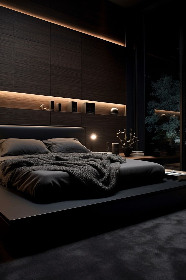 Bedroom Decor Ideas| Bedroom Decor Ideas for Women Black Luxury House Bedroom, Classy Bedrooms For Women, Luxury Women Bedroom, Bedroom With Lounge Area, Classy Bedroom Ideas For Women, Black Modern Bedroom, Black Luxury House, Elegant Bedrooms, Bedroom Decor Ideas For Women