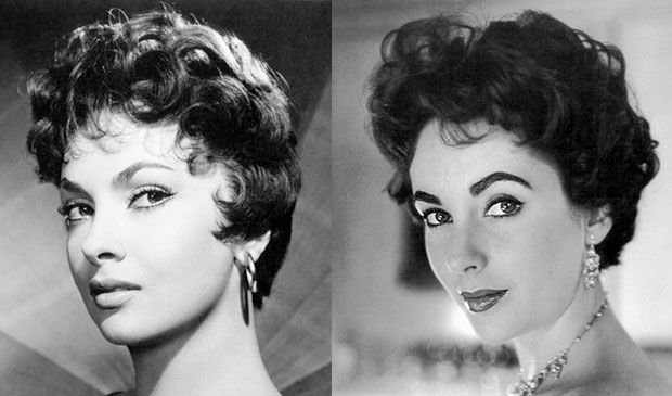 The Italian Cut: Italian screen sirens Gina Lollobrigida and Sophia Loren had the short and shaggy, yet sculptured hairstyle, featuring all over waves, soft curls and fluffy kiss curls. 1950s Hairstyles Short, Vintage Short Hair, 1950s Hairstyles, 50s Hairstyles, Gina Lollobrigida, Pin Curls, Soft Curls, Retro Hairstyles, Hair And Makeup Artist