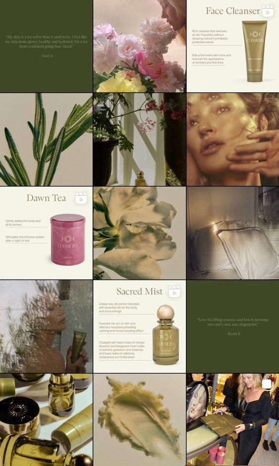 a collage of photos with flowers, candles and vases on it's sides