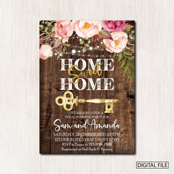 a wooden sign with flowers and lights on it that says home is where the keys are