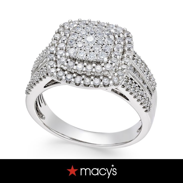 in stock Macy's Diamond Ring In White Gold, Macy's Diamond Rings In White Gold, Macy's Diamond Rings With Diamond Cut, Macy's White Gold Diamond Ring With Accents, Macy's Diamond Cut Diamond Rings, Macy's Brilliant Cut White Gold Rings, Macy's White Gold Diamond Ring For Anniversary, Macy's White Gold Diamond Ring Brilliant Cut, Macy's 14k White Gold Jewelry For Wedding