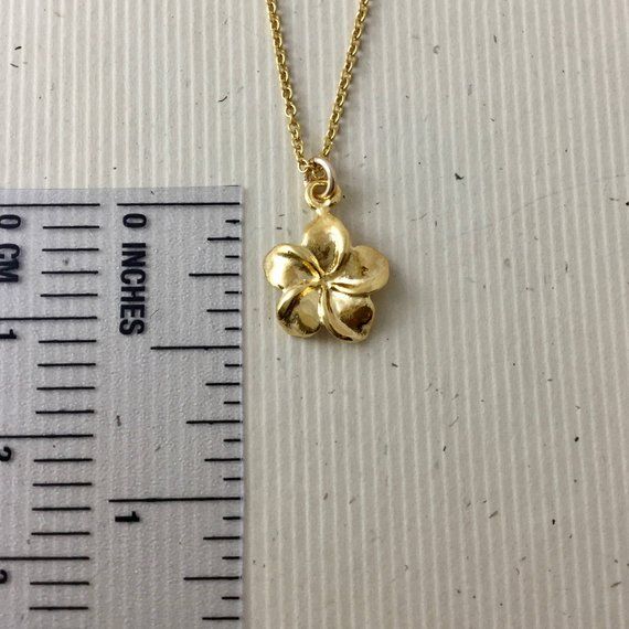 Flower girl necklace, gold vermeil plumeria, hibiscus, minimalist jewelry, bridesmaid, maid of honor Gold Flower Necklace, Necklace Girlfriend, Flower Girl Necklace, Crystal Bead Jewelry, Diy Jewelry Projects, Tropical Hibiscus, Girl Necklace, Necklace For Girlfriend, Jewelry Accessories Ideas