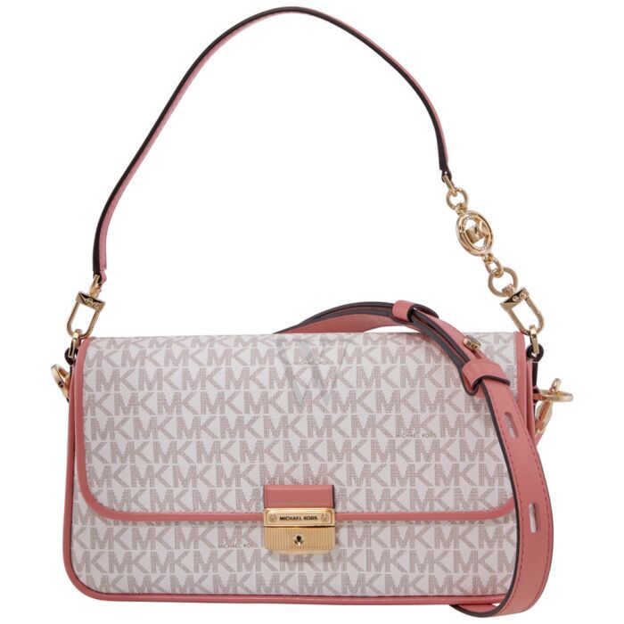 Michael Kors Top Handle Shoulder Bag With Logo, Michael Kors Evening Bag With Logo, Michael Kors Rectangular Satchel With Removable Pouch, Michael Kors Rectangular Travel Shoulder Bag, Michael Kors Shoulder Bag With Logo, Classic Rectangular Michael Kors Bag, Michael Kors Rectangular Satchel, Michael Kors Rectangular Bag With Detachable Handle, Classic Michael Kors Shoulder Bag With Logo