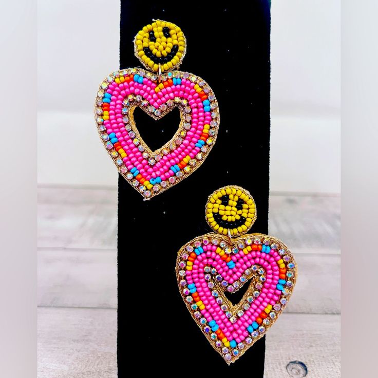 Brand New Earrings Beaded Cute Multicolor Beaded Earrings, Beaded Pens, New Earrings, Earrings Beaded, Pink Ladies, Jewelry Earrings, Fast Delivery, Women Jewelry, Brand New