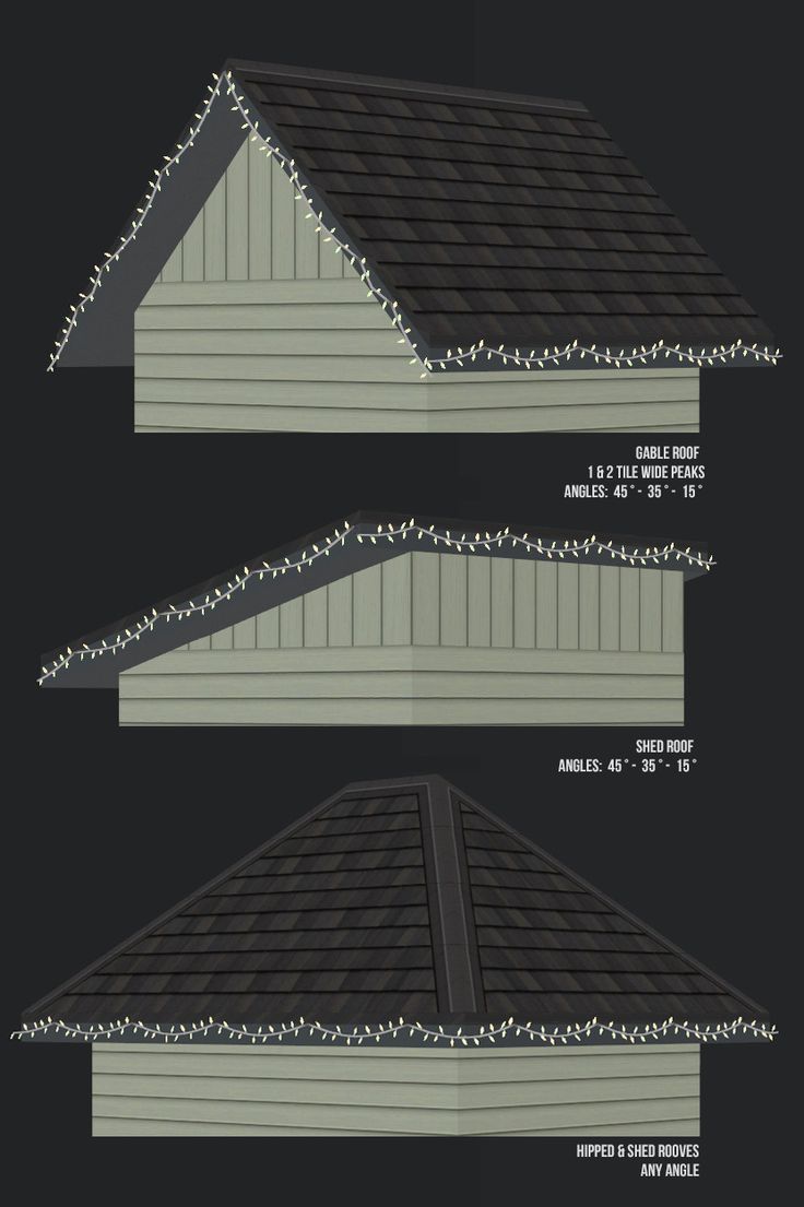 three different types of roofing shinnings and their corresponding materials are shown in this diagram