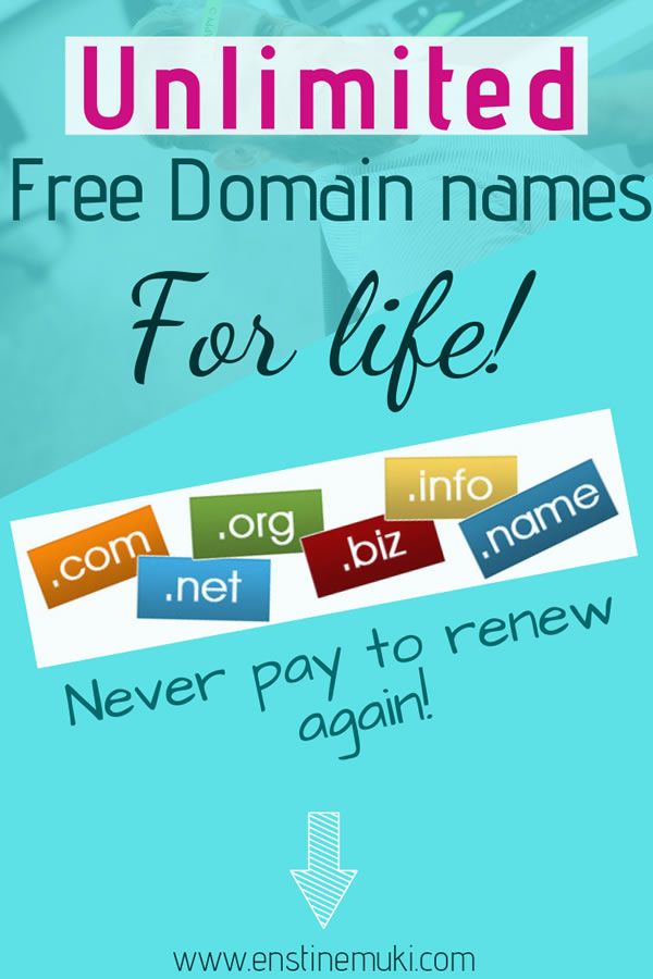 the ultimate guide to get free domain names for life, with text overlaying it