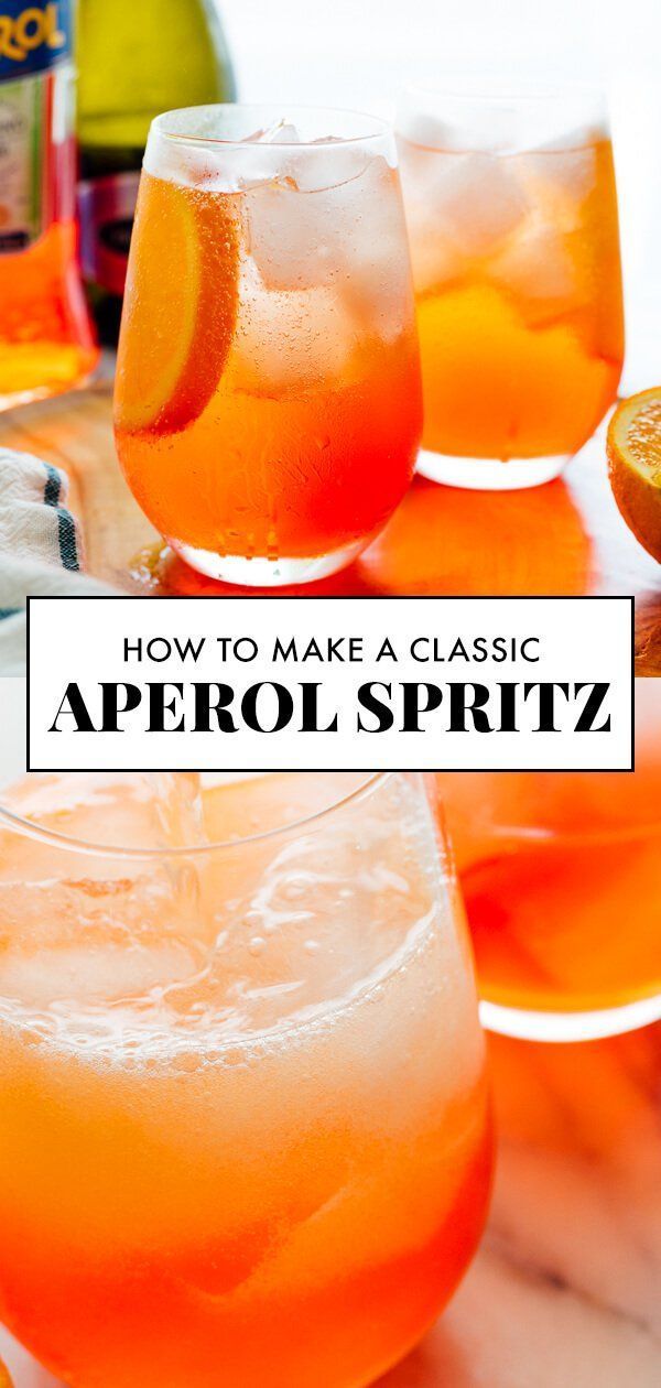 an image of aperoli spritz cocktails with orange juice and lemon