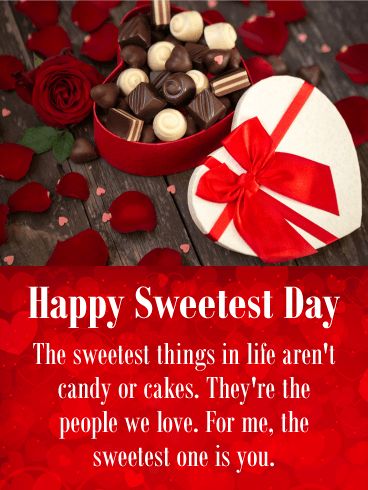 happy sweetest day card with chocolates and roses