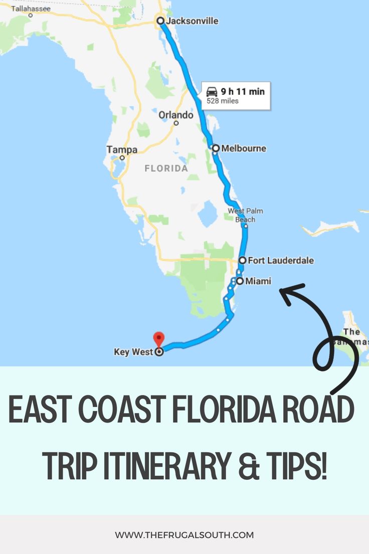 the east coast florida road trip itinerary and tips on how to get there