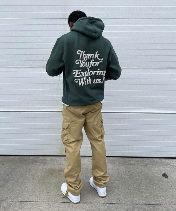 Teddy Hoodie Outfit, Green Hoodie Outfit, Brown Jeans Men, Hoddies Outfits, Dark Green Hoodie, Green Jean Jacket, Green Hoodie Men, Hoodie Outfit Men, Boys Fits