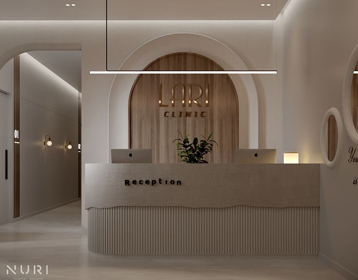 Dental clinic :: Behance Rustic Clinic Design, Minimalist Dental Clinic Design, Dental Clinic Interior Reception, Reception Desk Clinic, Small Clinic Reception Design, Minimal Clinic Interior Design, Minimal Dental Clinic, Chic Dental Office, Medical Aesthetic Clinic Design