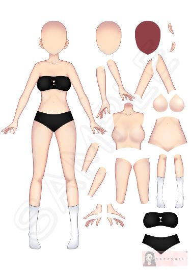 a paper doll is standing next to her body