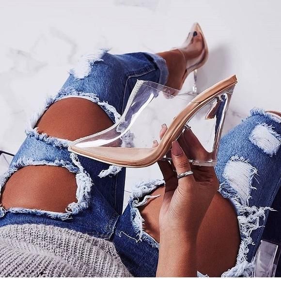 Cinderella All-Clear Wedge Heels - Atlanta Shoe Studio Clear Wedges, Online Shopping Shoes, Pre Black Friday, Shoe Boutique, Clear Heels, Shoe Show, Trendy Shoes, Stylish Shoes, Shoes Booties