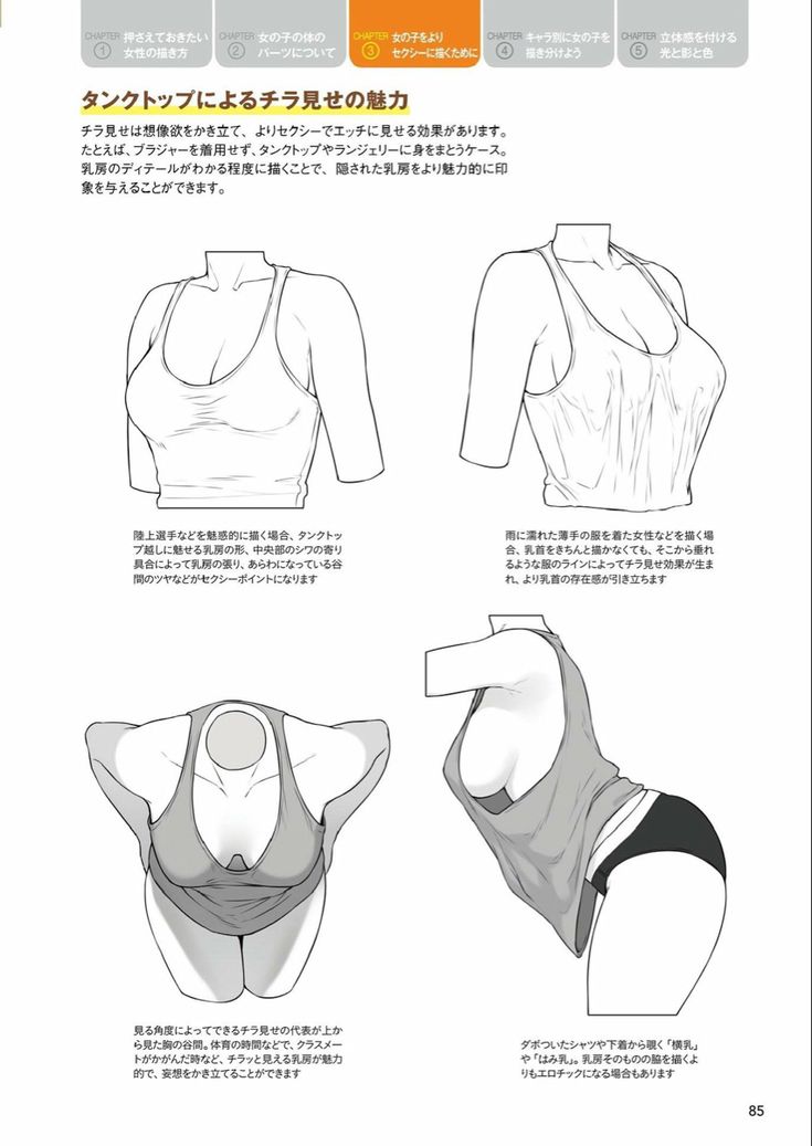 an instruction manual for how to draw the back of a woman's bra top