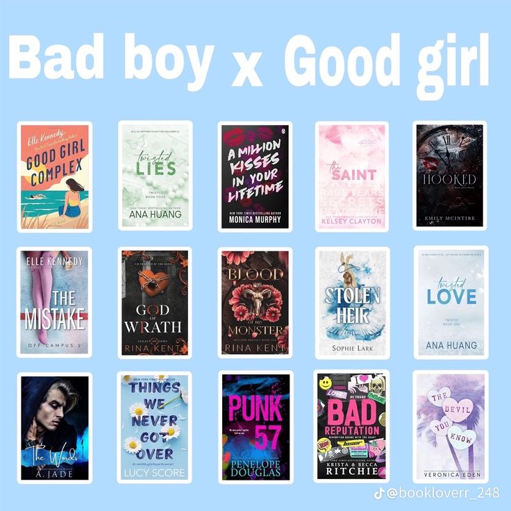 the covers of bad boy x good girl novels