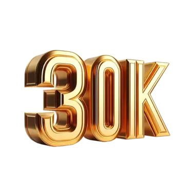 the word 30k is shown in gold letters