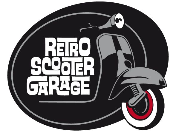 the retro scooter garage logo