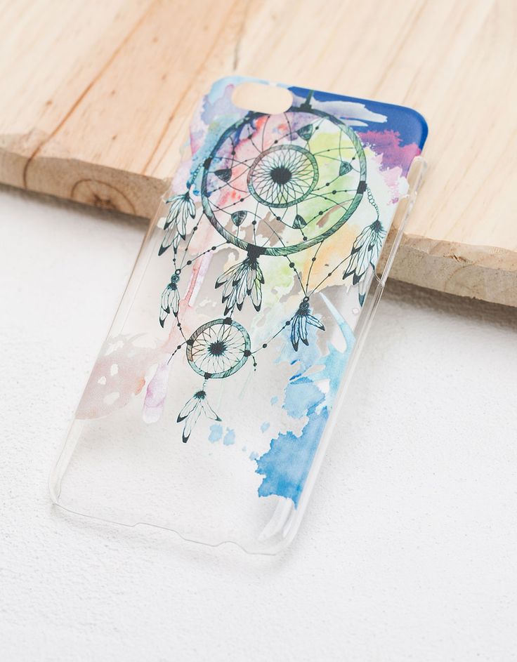 a phone case with an image of a dream catcher on it