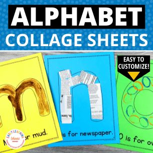 alphabet collage sheets for kids to make