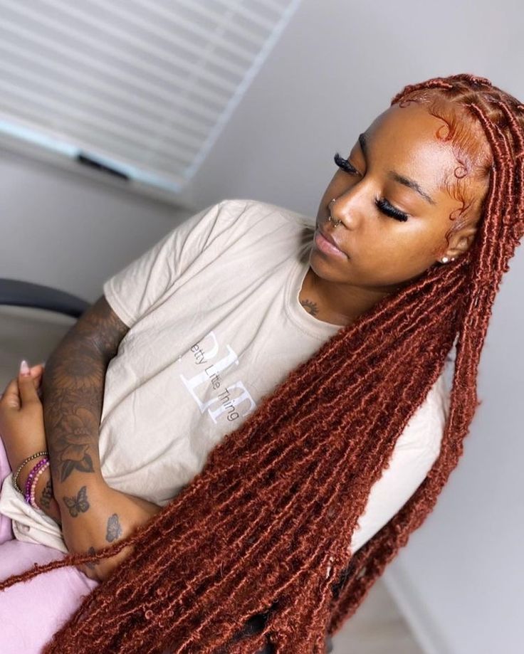 Soft Locs, Big Box Braids Hairstyles, Ginger Hair Color, Faux Locs Hairstyles, African Hair Braiding Styles, Box Braids Hairstyles For Black Women, Braids Hairstyles Pictures, Cute Box Braids Hairstyles, Pretty Braided Hairstyles