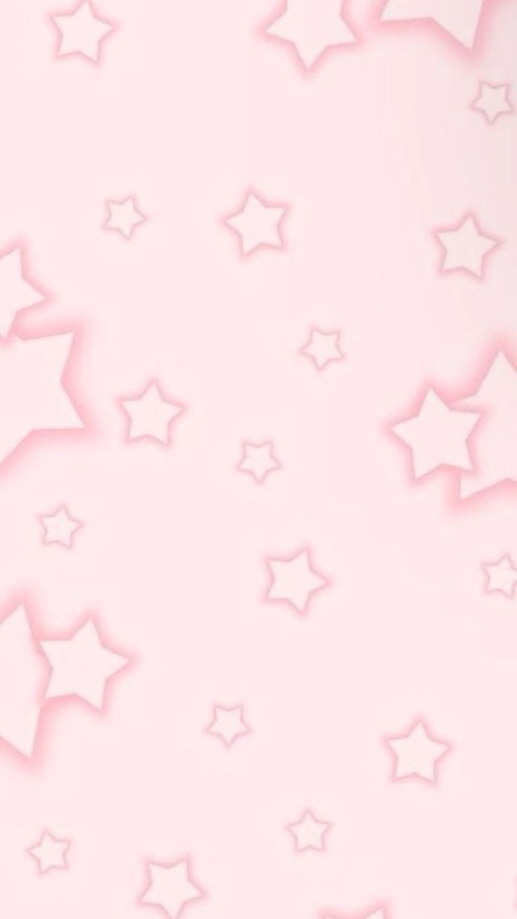 a pink background with white stars on the bottom and light pink in the top right corner