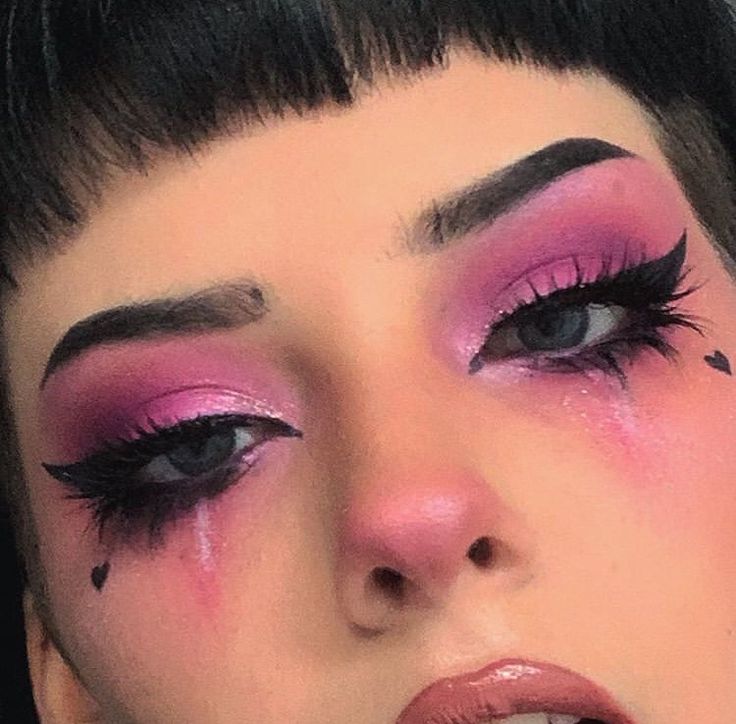 Rosa Make-up, Teknik Makeup, Soft Girl Makeup, Make Up Designs, Egirl Makeup, Drag Make-up, Smink Inspiration, Alternative Makeup, Hooded Eye Makeup