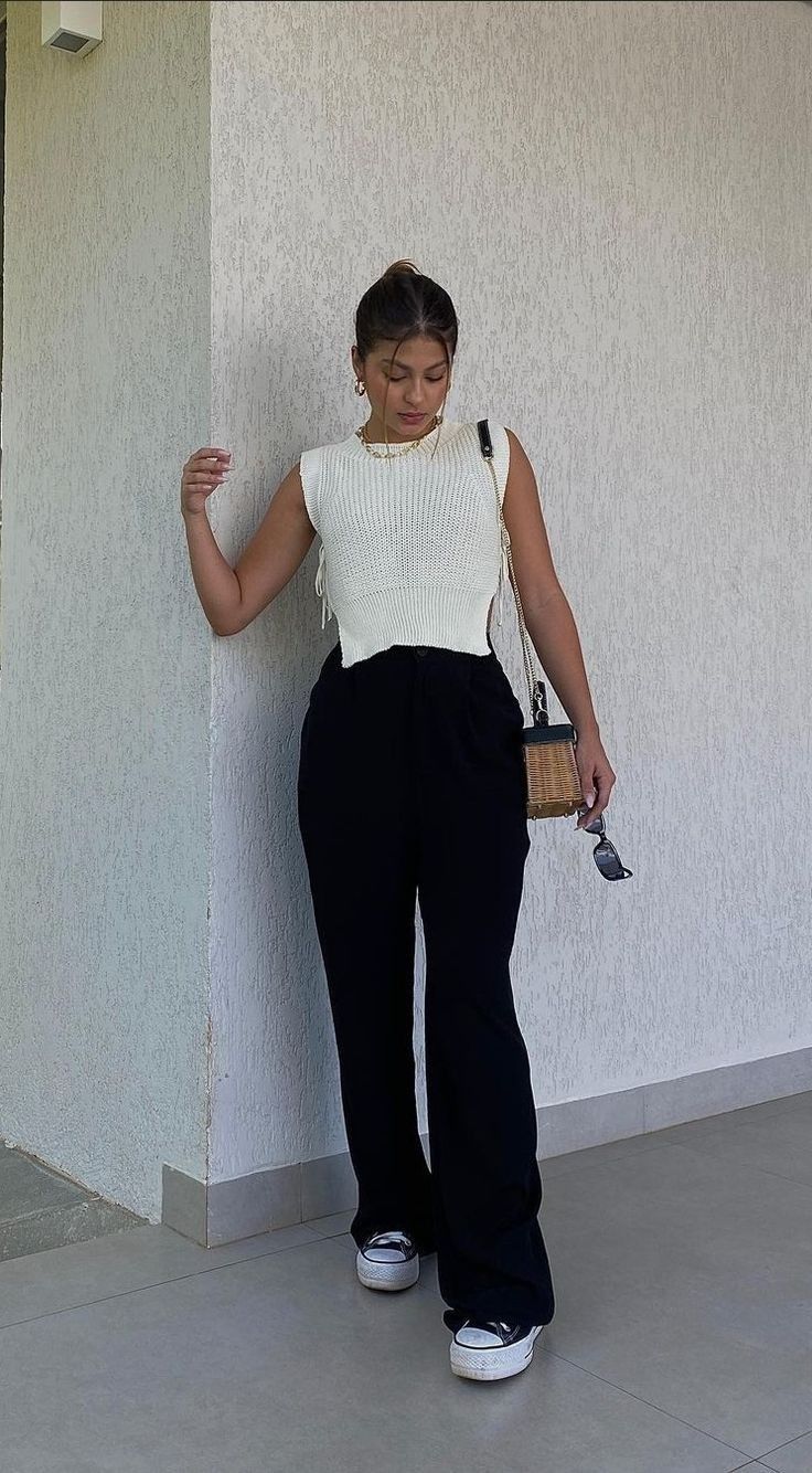 Casual Black And White Outfits, Modest Fashion Outfits Summer, Chic Modest Outfits, Modest Summer Fits, Modest Fashion Summer, Modest Chic Outfits, Modest Stylish Outfits, Modest Outfits Summer, Malu Camargo