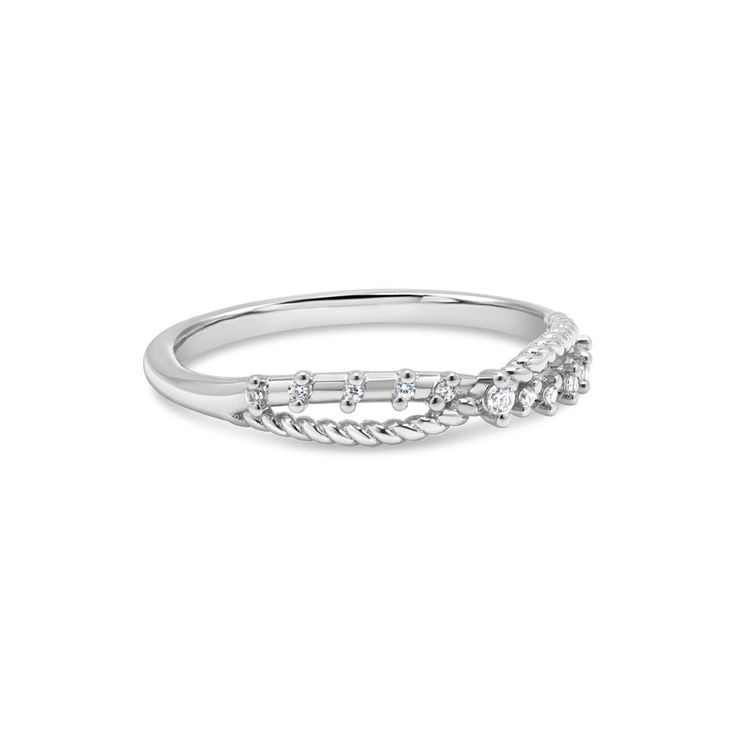 This sweet and charming ring embodies the fusion of heaven and earth through its magically entwined design that gracefully intertwines rope with a string of stars. Elegant and enchanting, it's the perfect addition to any ring stack. Modern Twist Stackable Rings For Promise, Stackable Twisted Rings For Promise, Modern Twist Stackable Twisted Promise Rings, Adjustable Twisted Wedding Rings, Elegant Adjustable Chain Ring For Anniversary, Elegant Adjustable White Gold Chain Ring, Adjustable Modern Rings For Promise, Adjustable Elegant White Gold Chain Ring, Adjustable Modern Promise Ring