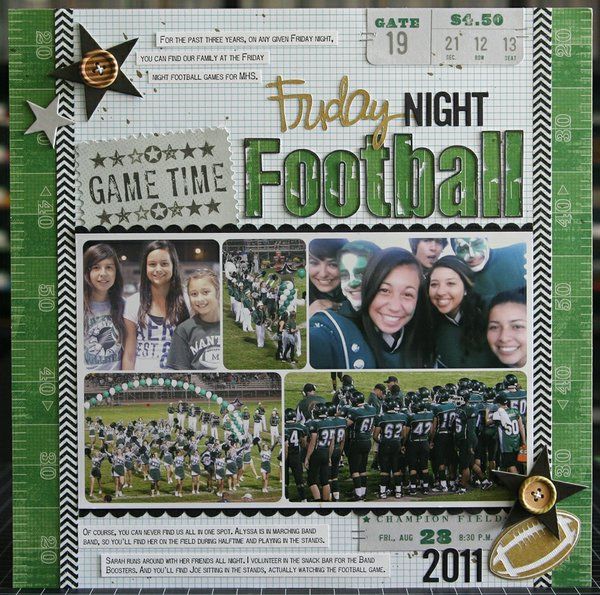 the football team is featured in this scrapbook