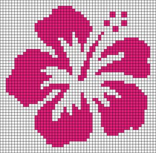 a cross stitch pattern with pink flowers