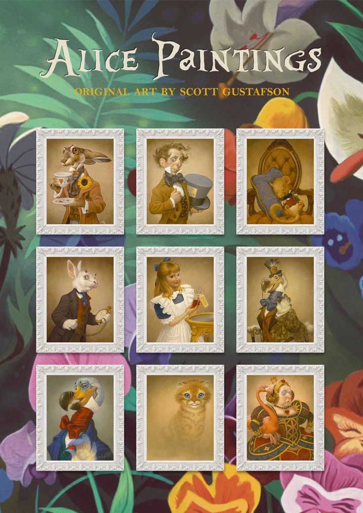 an image of alice's paintings on the cover of a children's book